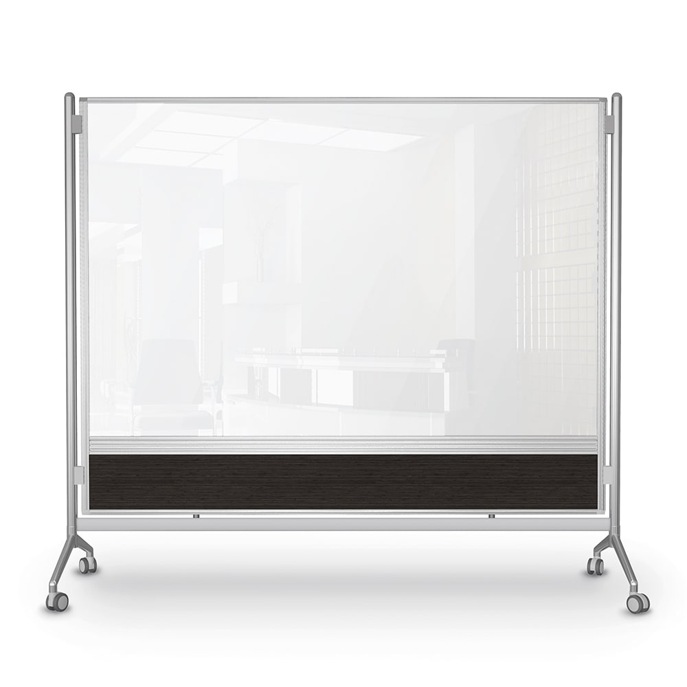 Visionary Black Magnetic Glass Dry Erase Board - 24W x 36H