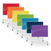 Visionary Move Colors Mobile Magnetic Glass Board